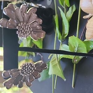 Silver Flower earrings